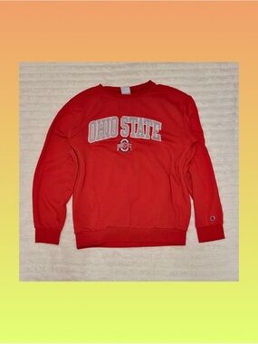 Champion Red Ohio State Crewneck Sweatshirt